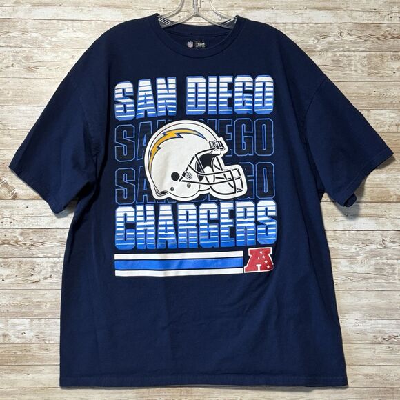 Vintage San Diego Chargers NFL Team Apparel Blue T Shirt Large Helmet 2XL  AFC - Picture 1 of 6